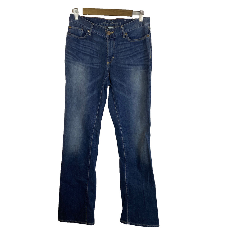 Eddie Bauer Truly Straight Bootcut Jeans Sz 8 Blue Denim